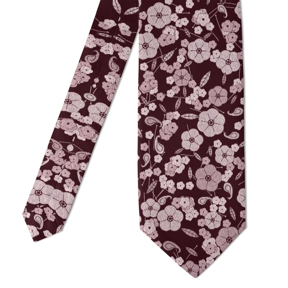 Czernin - Burgundy & Blush Garden Floral Tie – Rose Salon