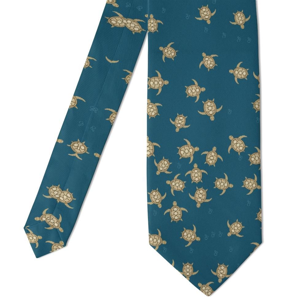 Evertsen - Teal & Sand Sea Turtle Tie – Ocean Voyager