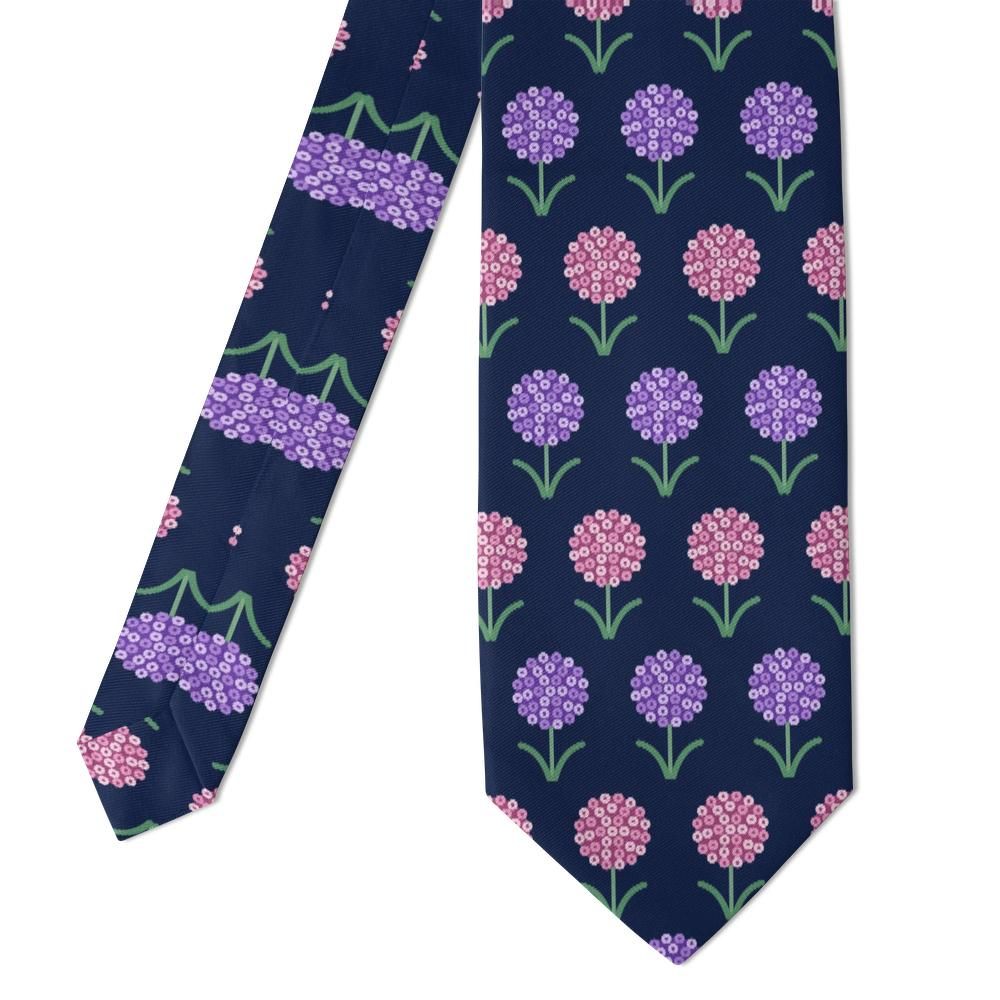 Ortenburg - Navy & Purple Allium Tie – Evening Border