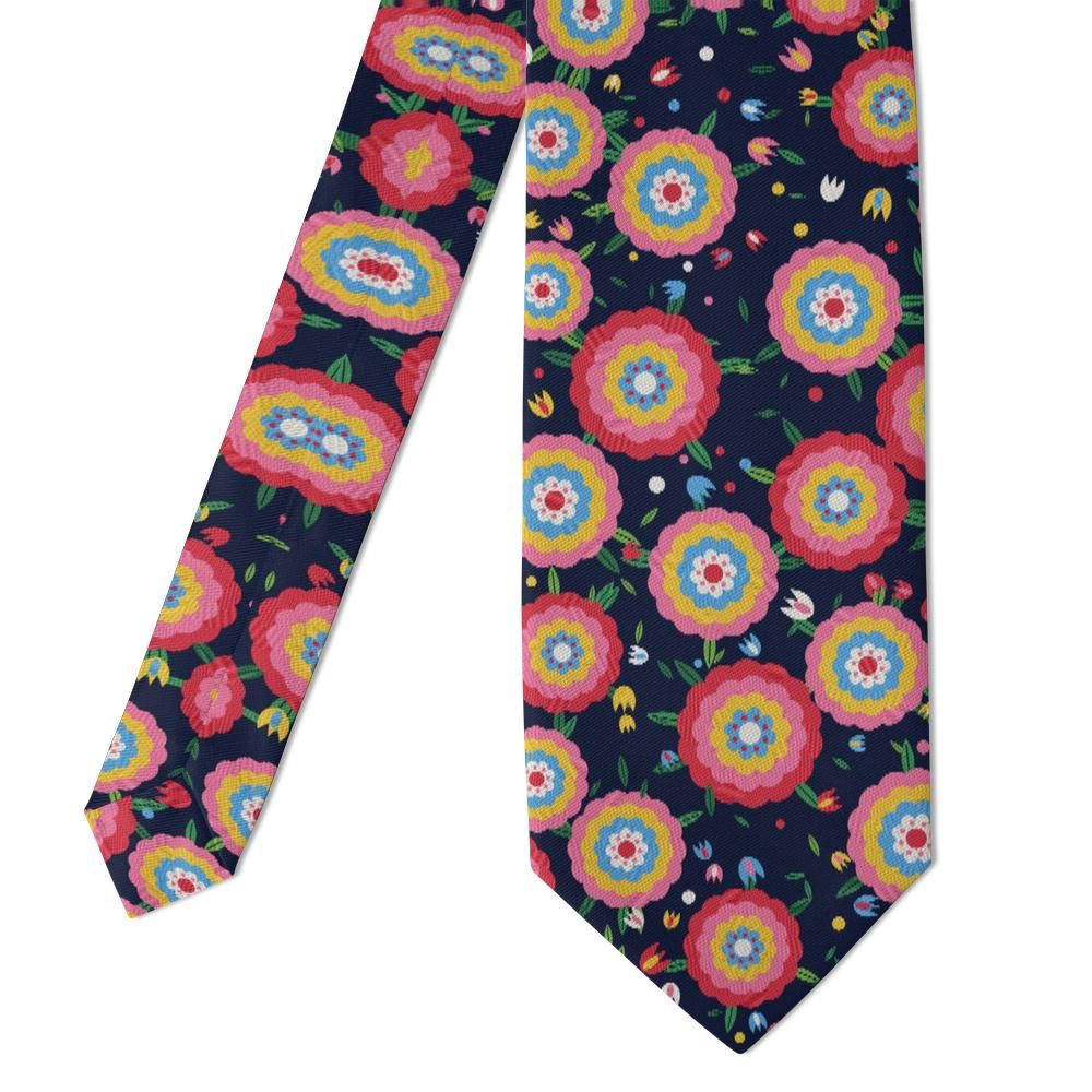 Hardenberg - Navy Multicolor Matyo Rose Tie – Danube Folk