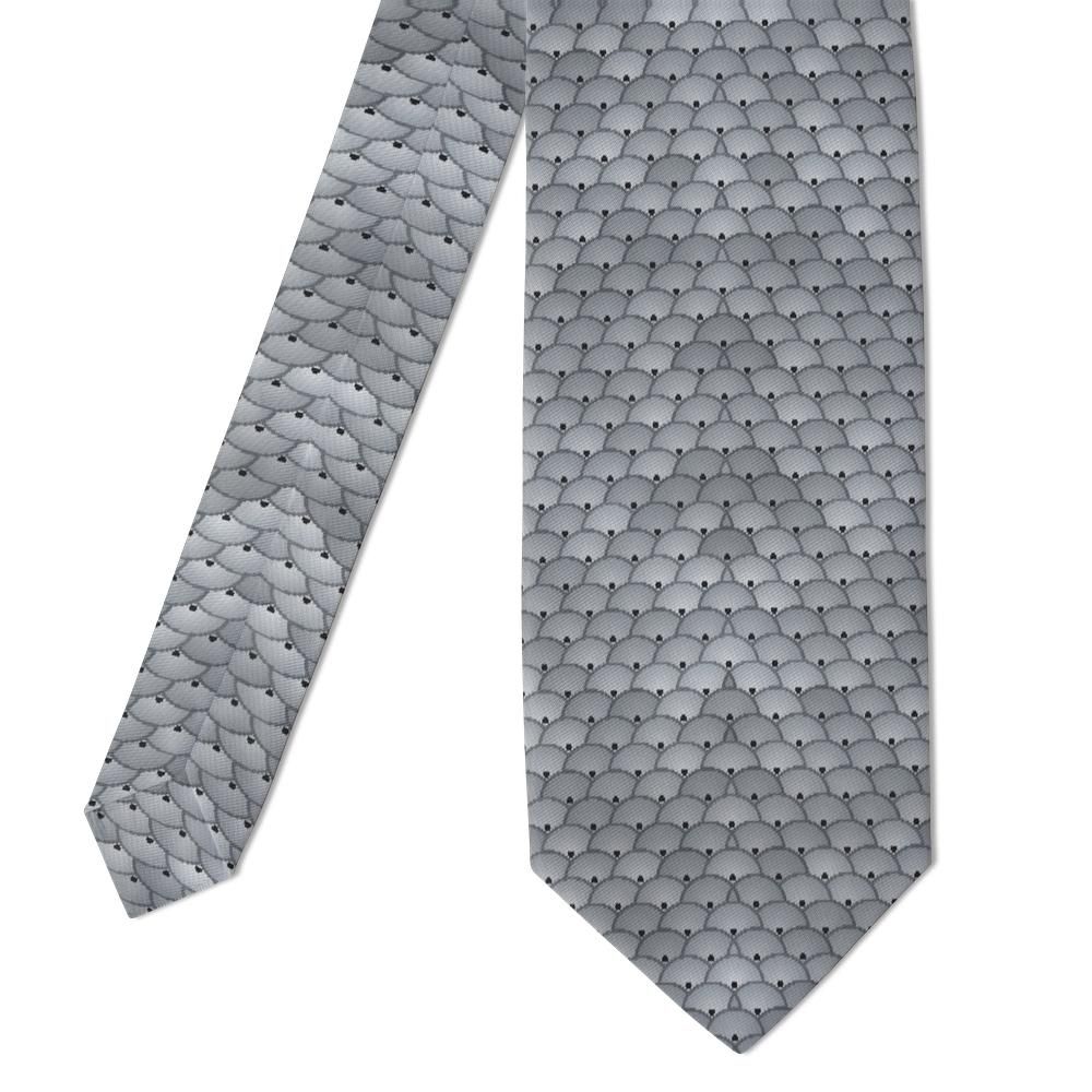 Hjärne - Silver Sequin Print Tie – Disco Night