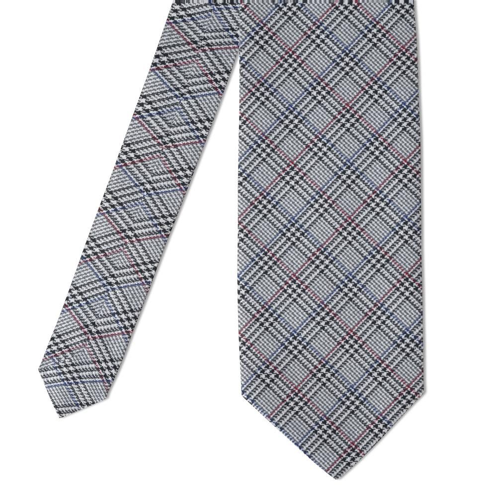 Litta - Grey & Navy Glen Check Tie – City Suit