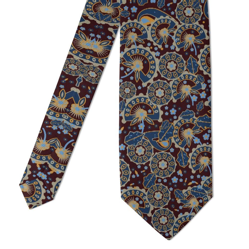 Trivulzio - Burgundy & Sapphire Madder Paisley Tie – Opera Box