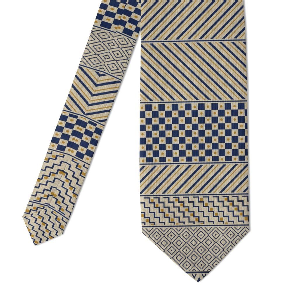 Seefeld - Sand & Navy Kuba Cloth Tie – River Weave