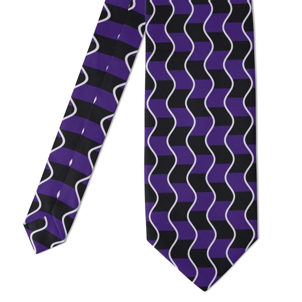Andrassy - Purple & Black Ripple Wave Tie – Opera Night