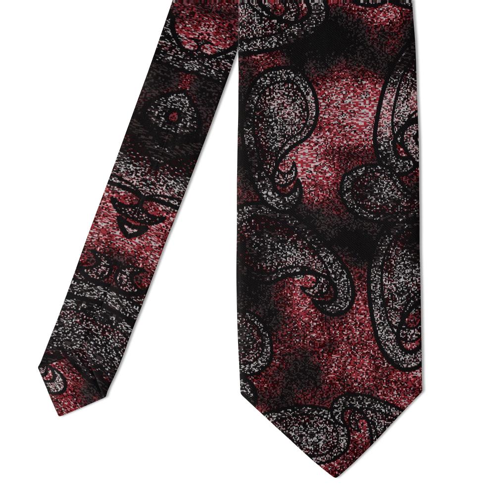 Ashcombe - Crimson Noir Paisley Tie – Velvet Hour