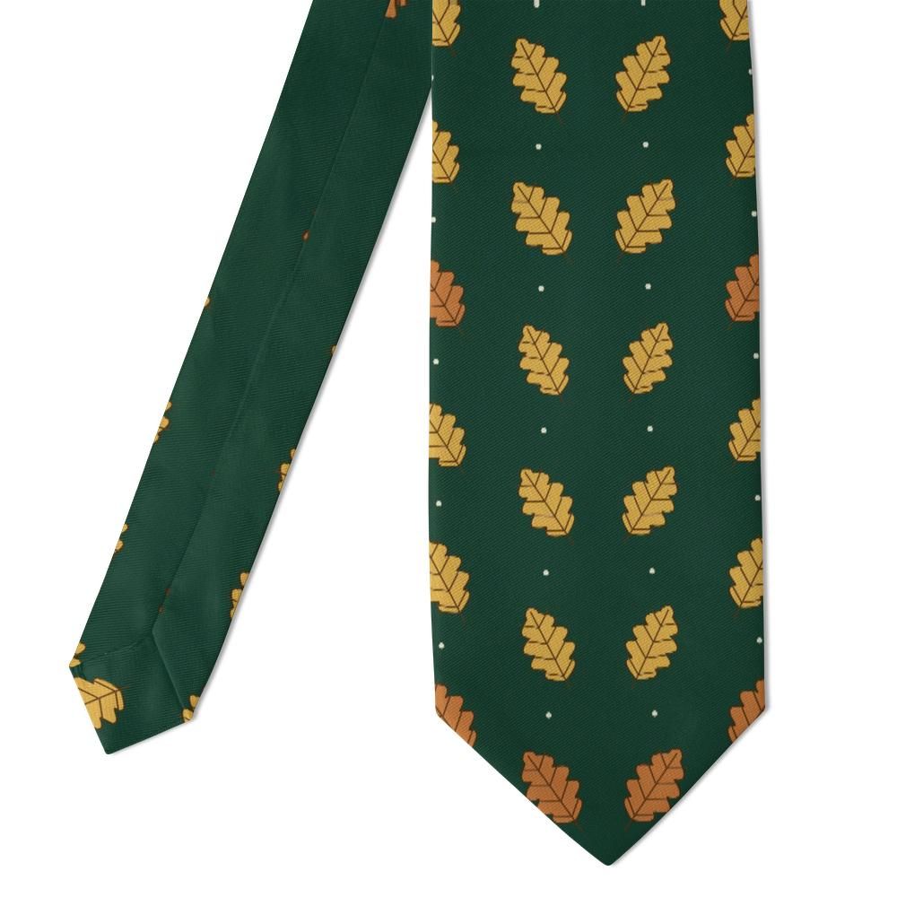 Wielopolski - Forest & Copper Oak Leaf Tie – Woodland Floor