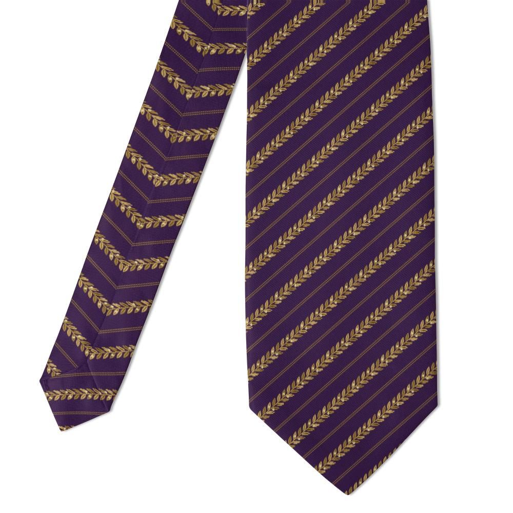 Crescenzi - Imperial Purple & Gold Laurel Stripe Tie – Victor’s Laurel