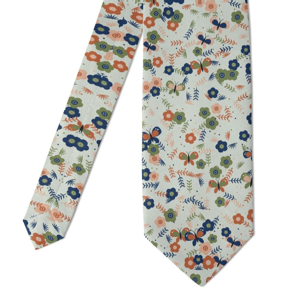 Friis - Sage & Navy Butterfly Meadow Tie – Spring Flutter