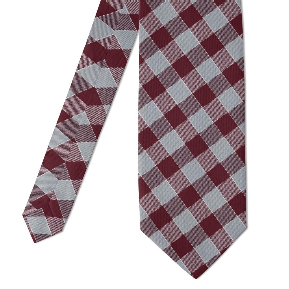 Parsberg - Burgundy & Grey Checkered Tie – City Banker