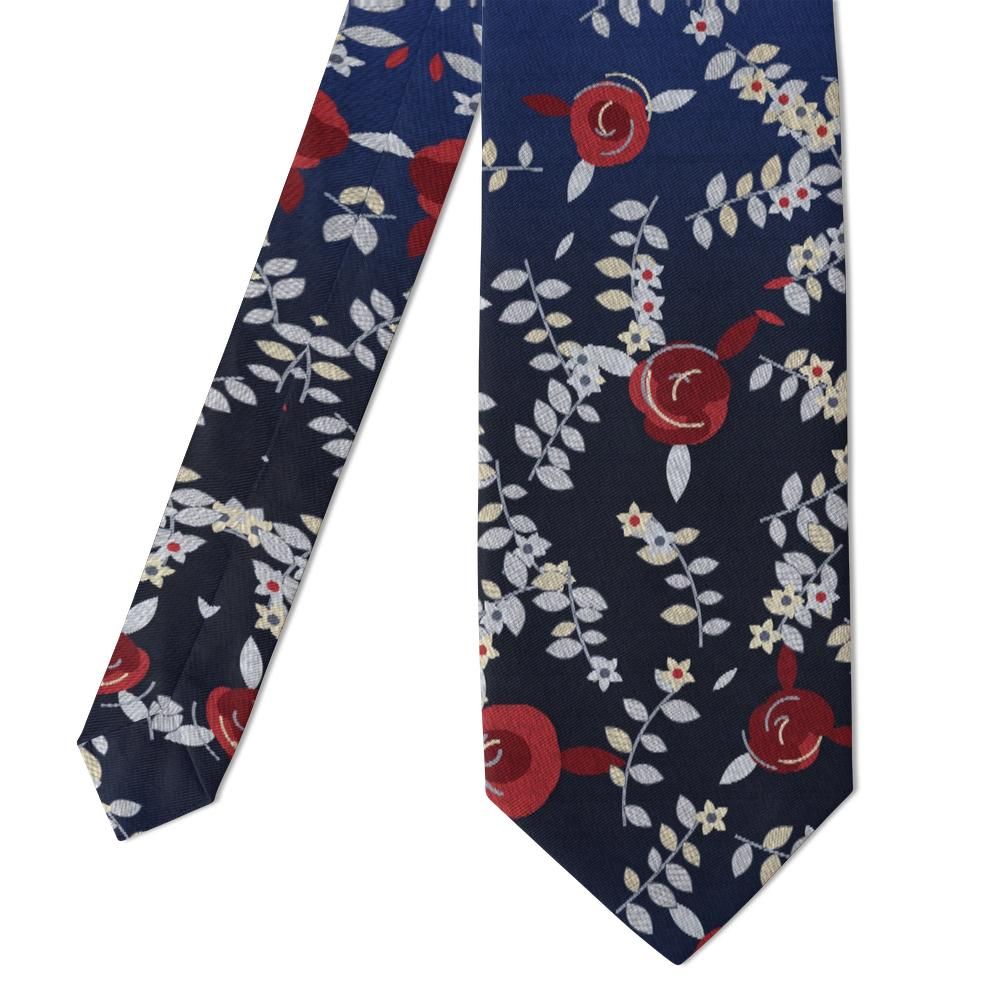 Clary - Navy & Ivory Ombre Floral Tie – Spa Promenade