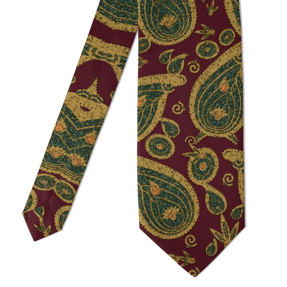 Carafa - Burgundy & Gold Jacquard Paisley Tie – Royal Vintage