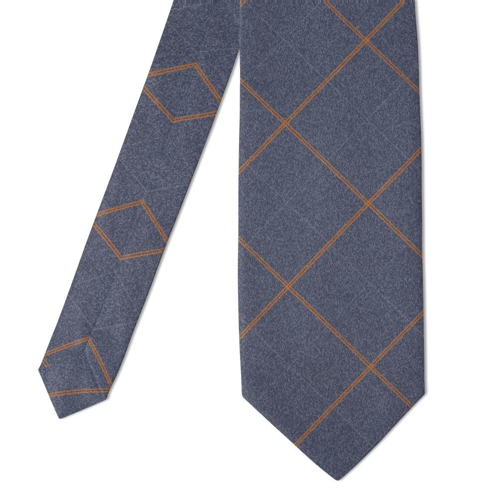 Branciforte - Grey & Orange Melange Plaid Tie – Autumn Office