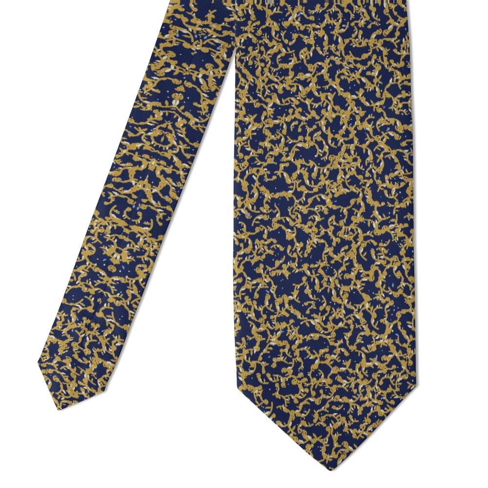 Lamoignon - Navy & Gold Baroque Scroll Tie – Grand Salon