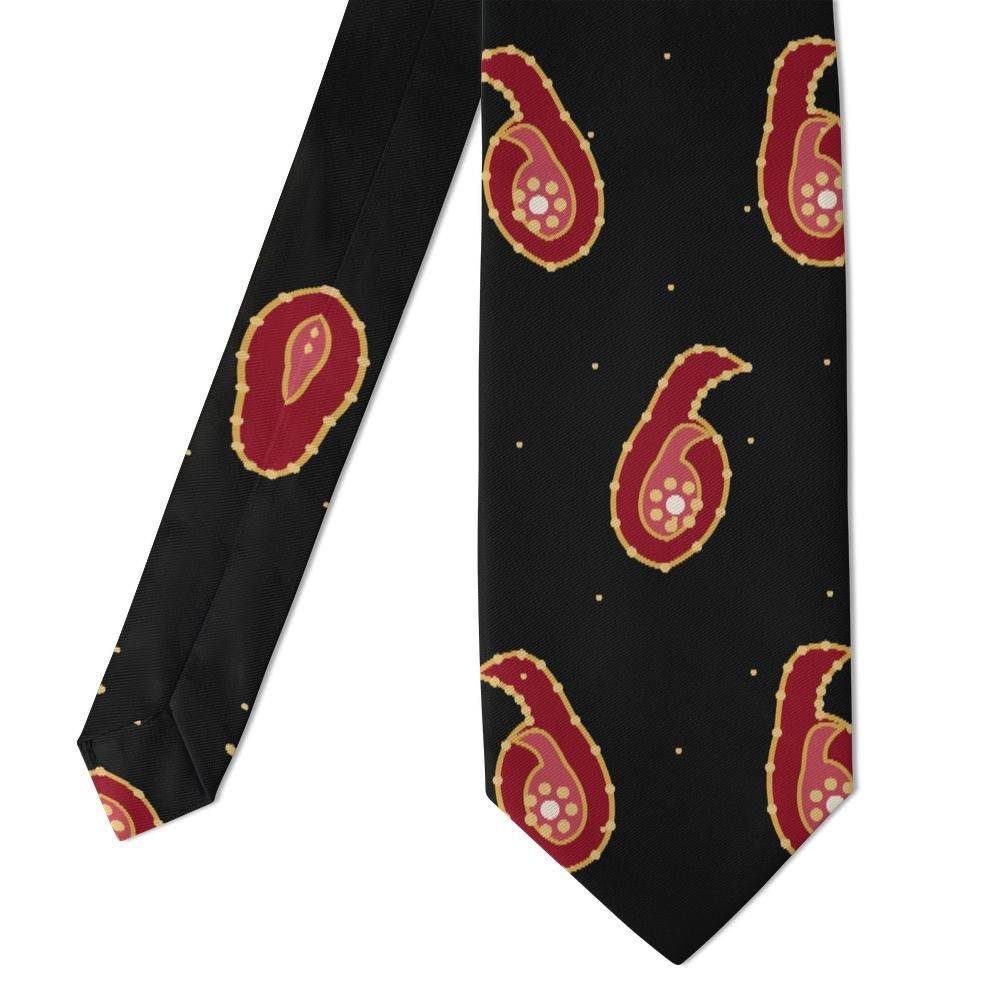 Grimani - Black & Crimson Grand Boteh Tie – Masquerade Night