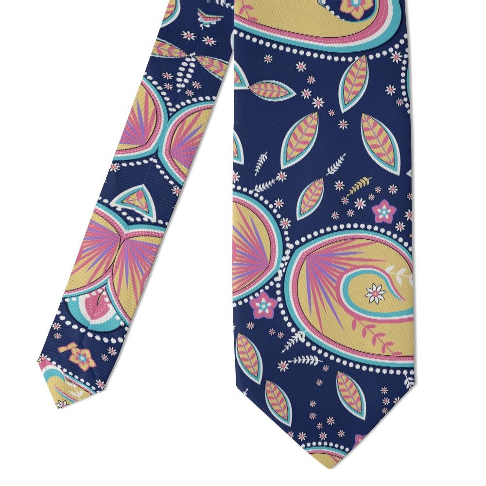 Zichy - Midnight & Rose Fern Paisley Tie – Budapest Nocturne