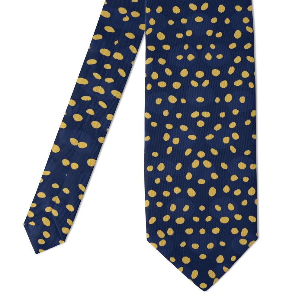 Kuefstein - Navy & Gold Cheetah Tie – Midnight Sprint