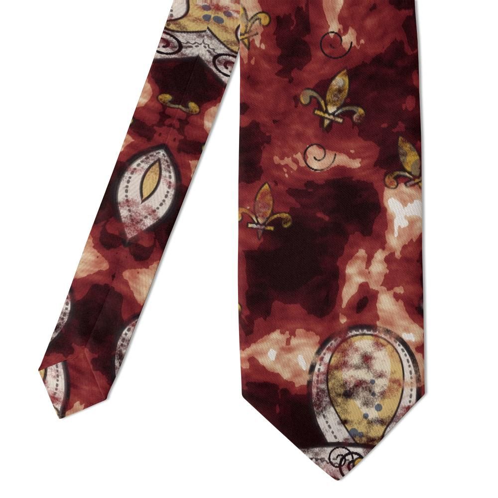 Borromeo - Crimson & Cream Watercolour Paisley Tie – Venetian Fresco
