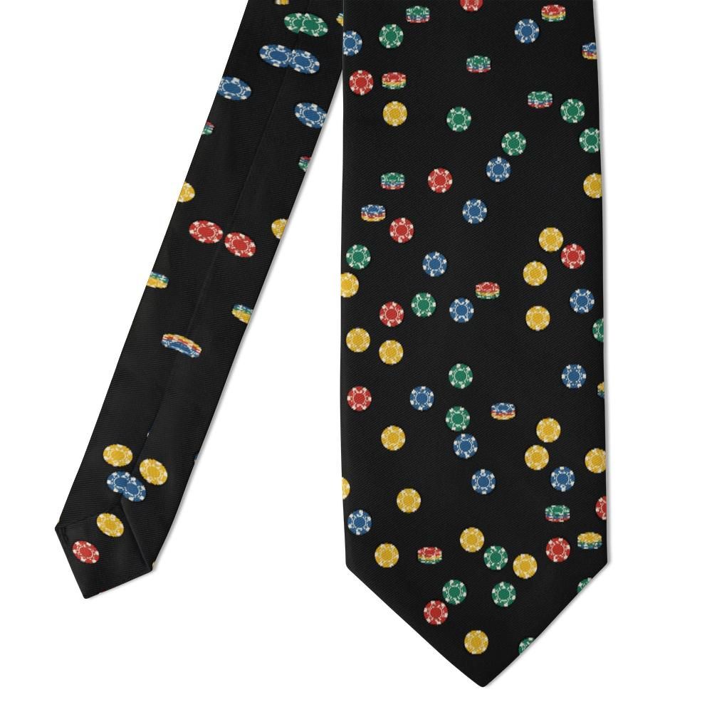 Rostrup - Black Poker Chip Tie – All-In Night