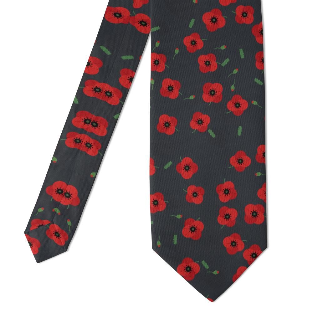 Guldencrone - Charcoal Poppy Tie – Field at Dusk