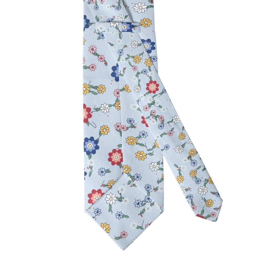 Ahlefeldt - Sky Blue & Red Chintz Floral Tie – Seaside Cottage