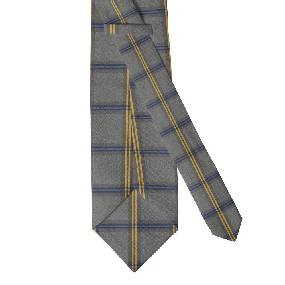 Törnflycht - Grey & Gold Deerstalker Check Tie – Shooting Lodge