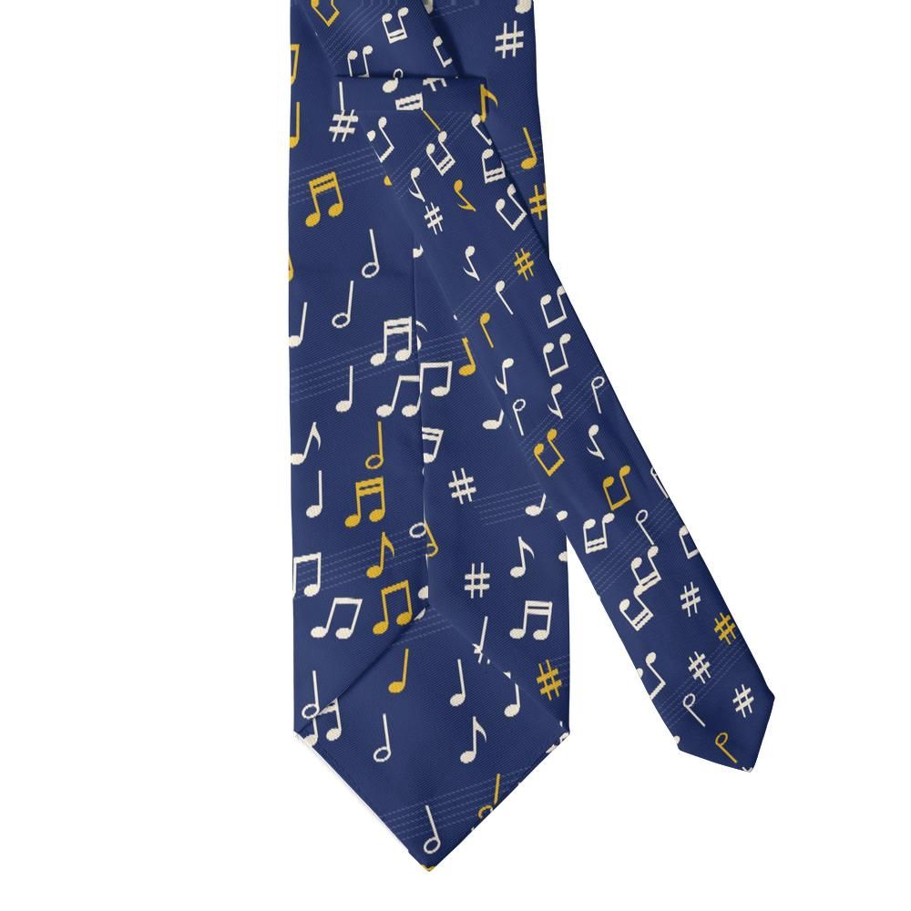 Bjelke - Navy Music Note Tie – Concert Hall