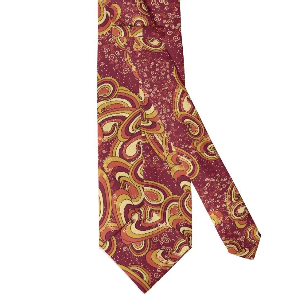 Savelli - Burgundy & Gold Grand Paisley Tie – Opera Night