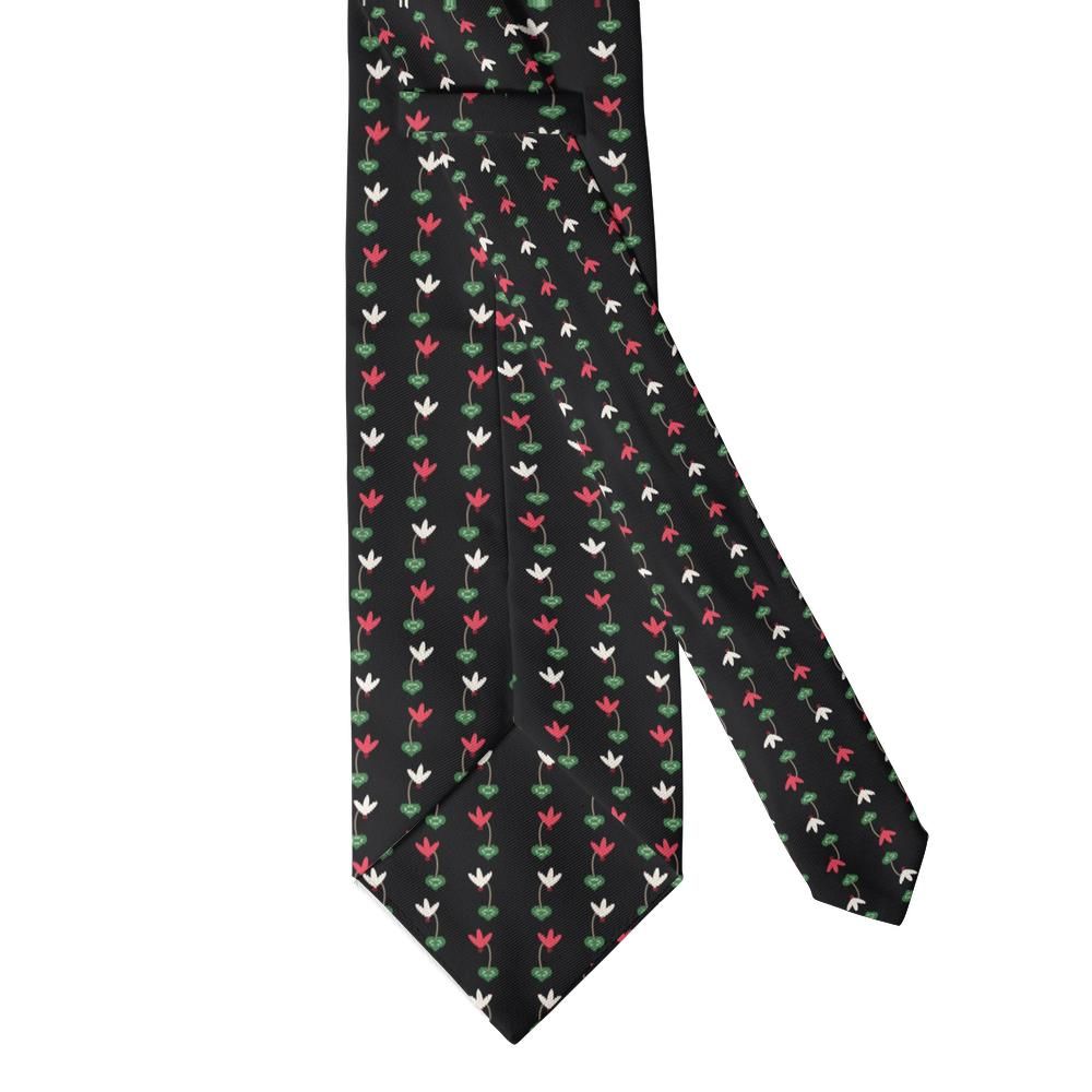 Lodron - Black & Red Cyclamen Tie – Midwinter