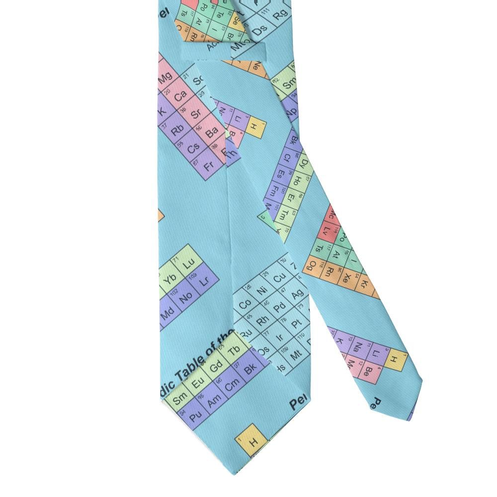 Knuth - Aqua & Pastel Periodic Table Tie – Chemistry Class
