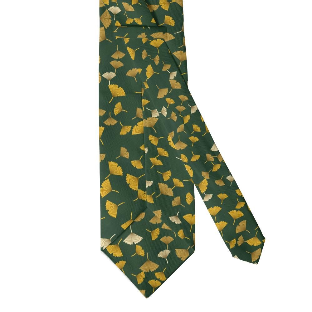Buchwald - Green & Gold Ginkgo Leaf Tie – Temple Garden