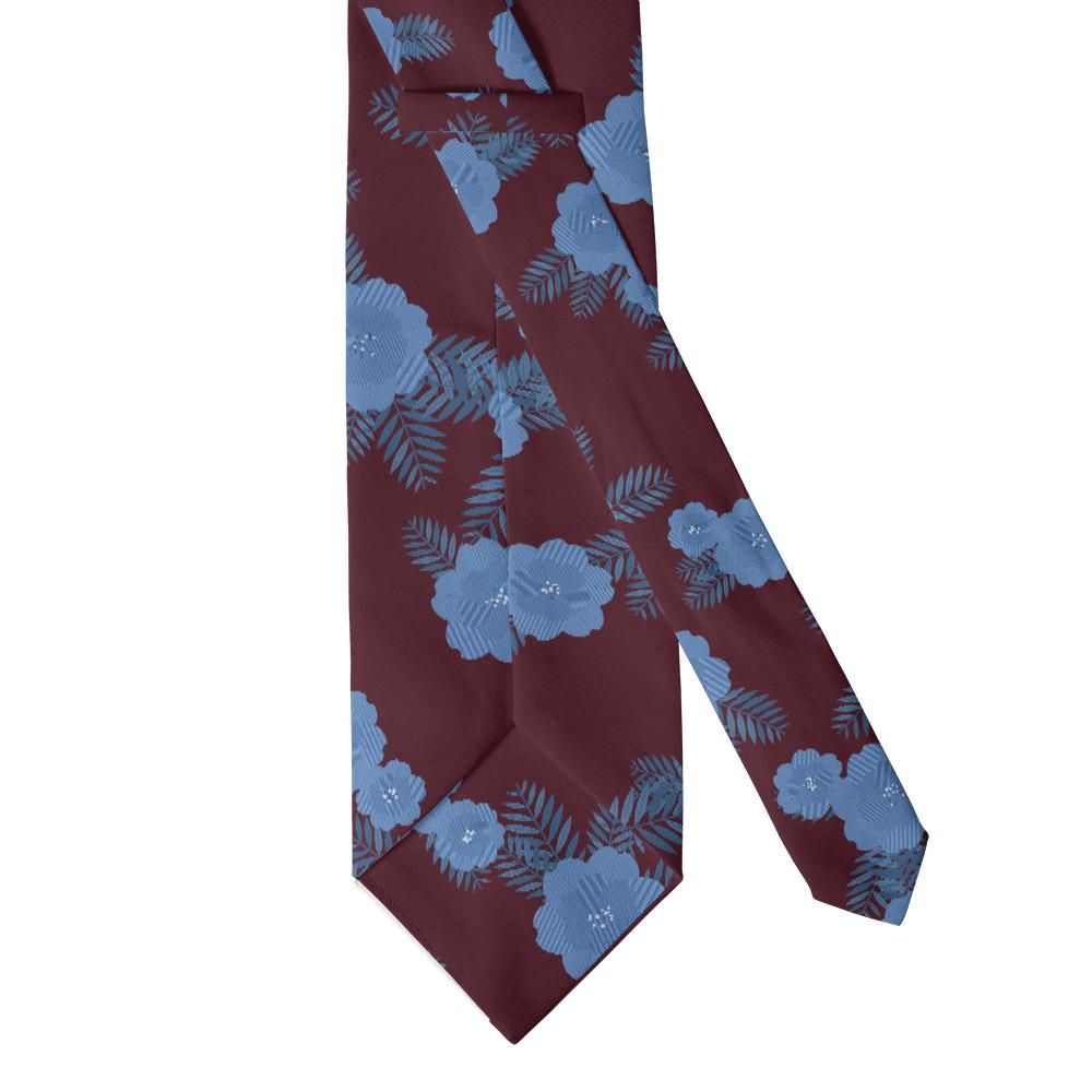 Gassion - Burgundy & Blue Floral Tie – Moody Garden