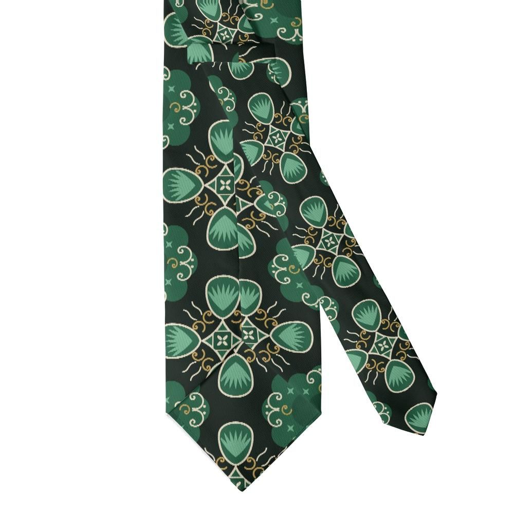 Rospigliosi - Emerald & Jade Medallion Foulard Tie – Garden Loggia