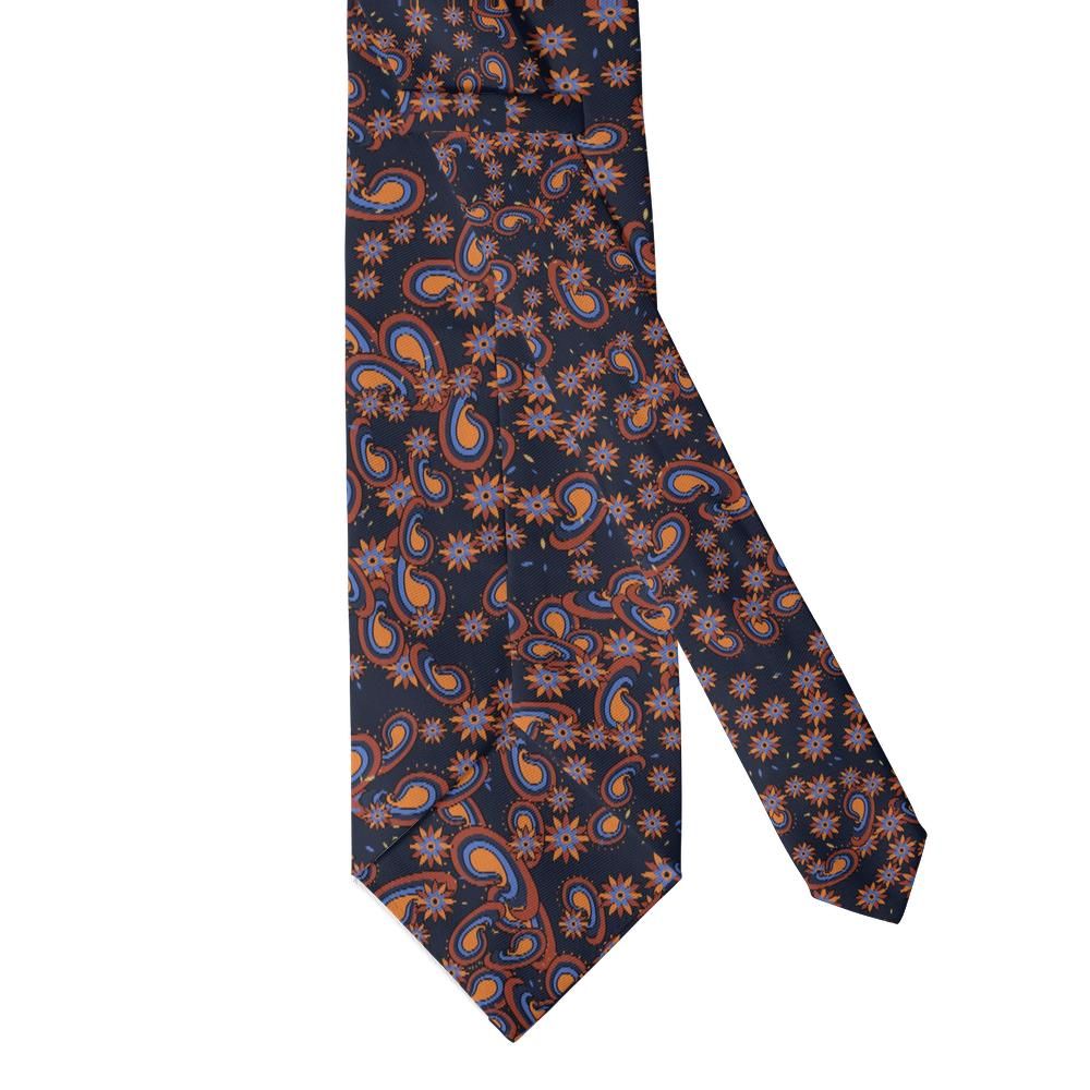 Altemps - Midnight & Rust Floral Paisley Tie – Venetian Night
