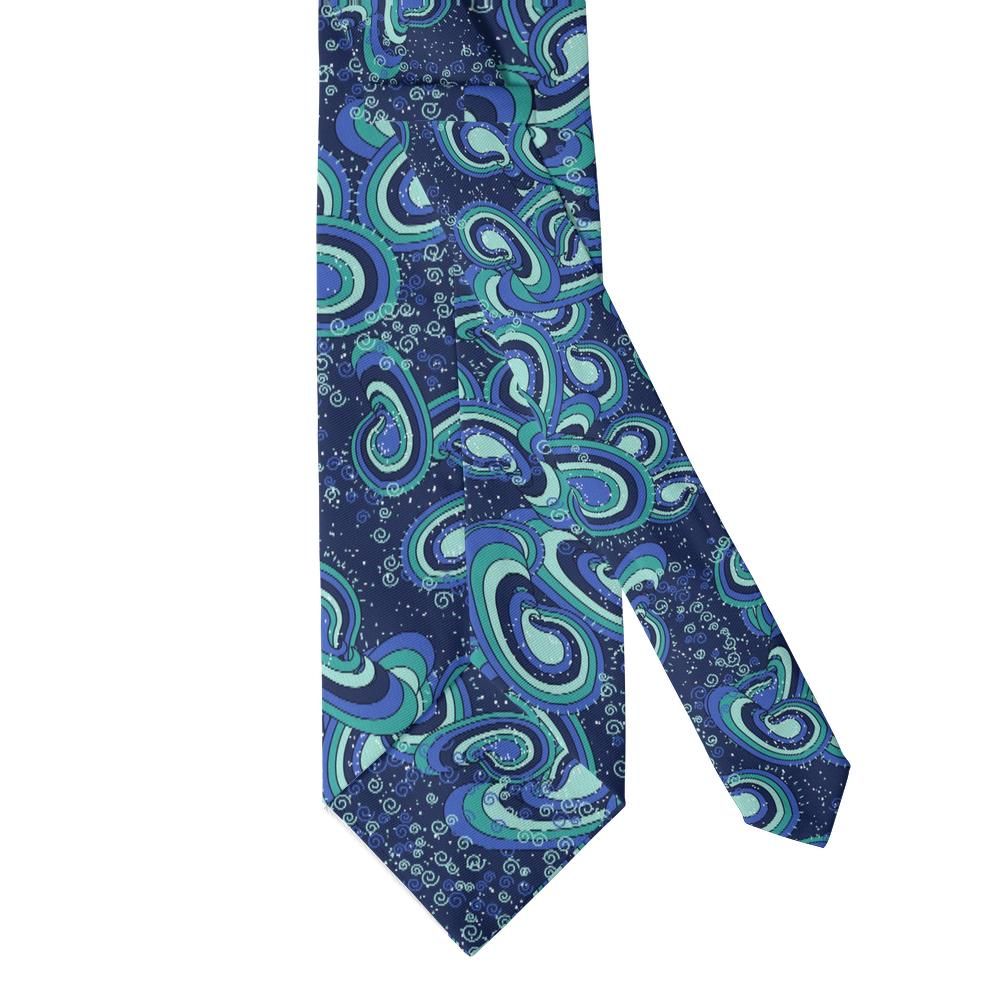 Savelli - Navy & Teal Grand Paisley Tie – Harbour Lights