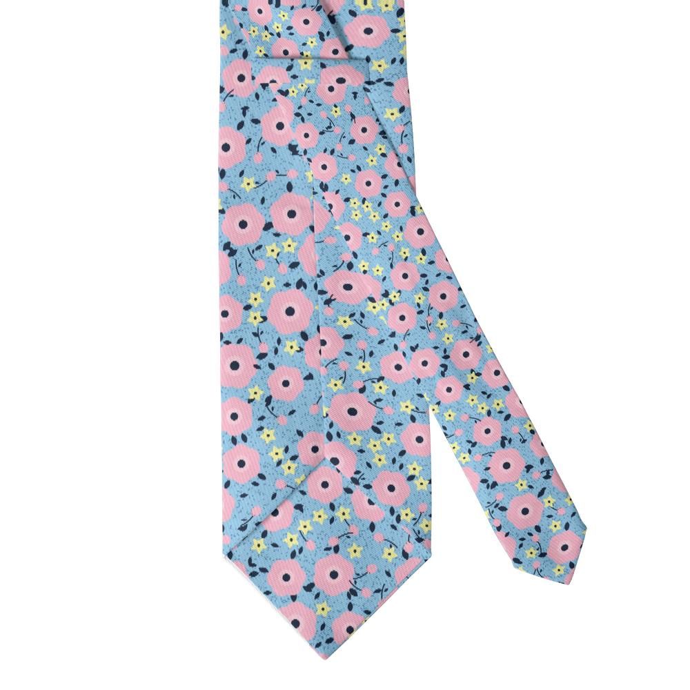 Karolyi - Sky Blue & Pink Meadow Blossom Tie – April Breeze