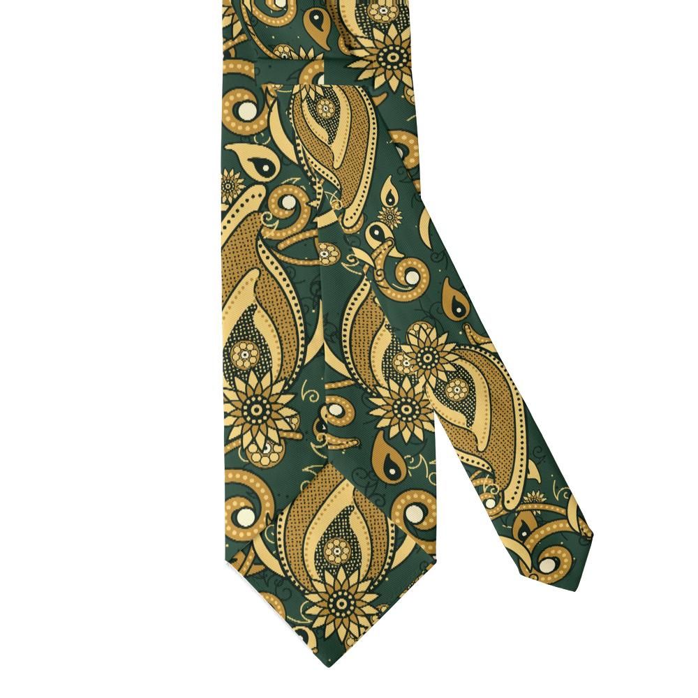 Falier - Forest & Gold Sunflower Paisley Tie – Venetian Garden