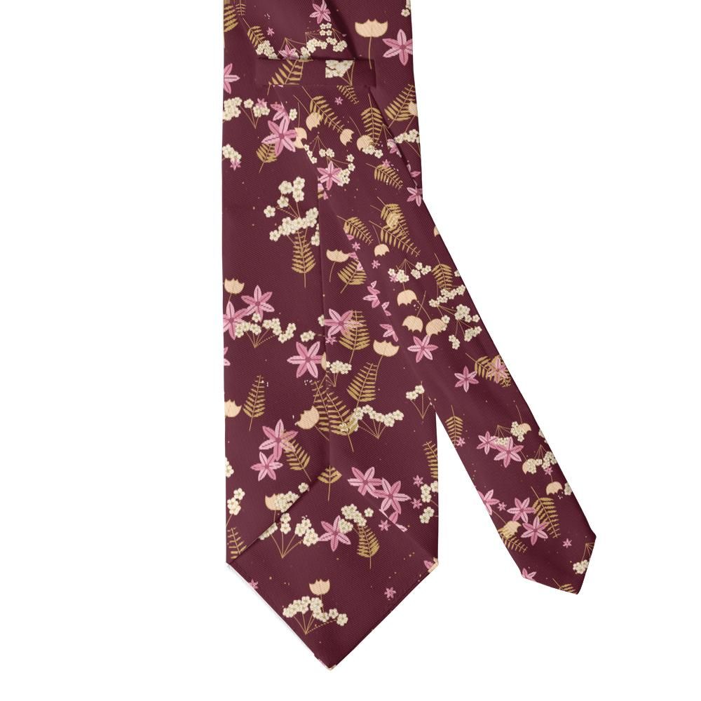 Reventlow - Burgundy & Blush Wildflower Botanical Tie – Rosenborg Evening