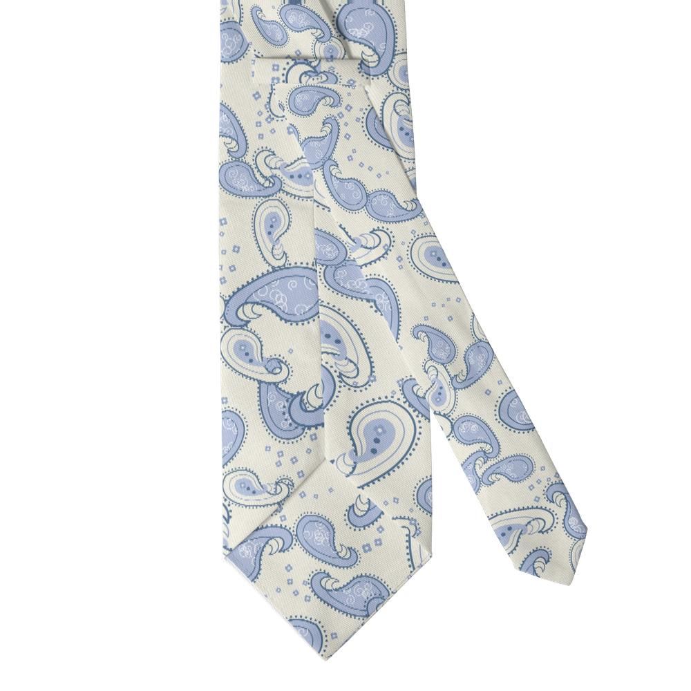 Urne - Ivory & Blue Outline Paisley Tie – Summer Linen