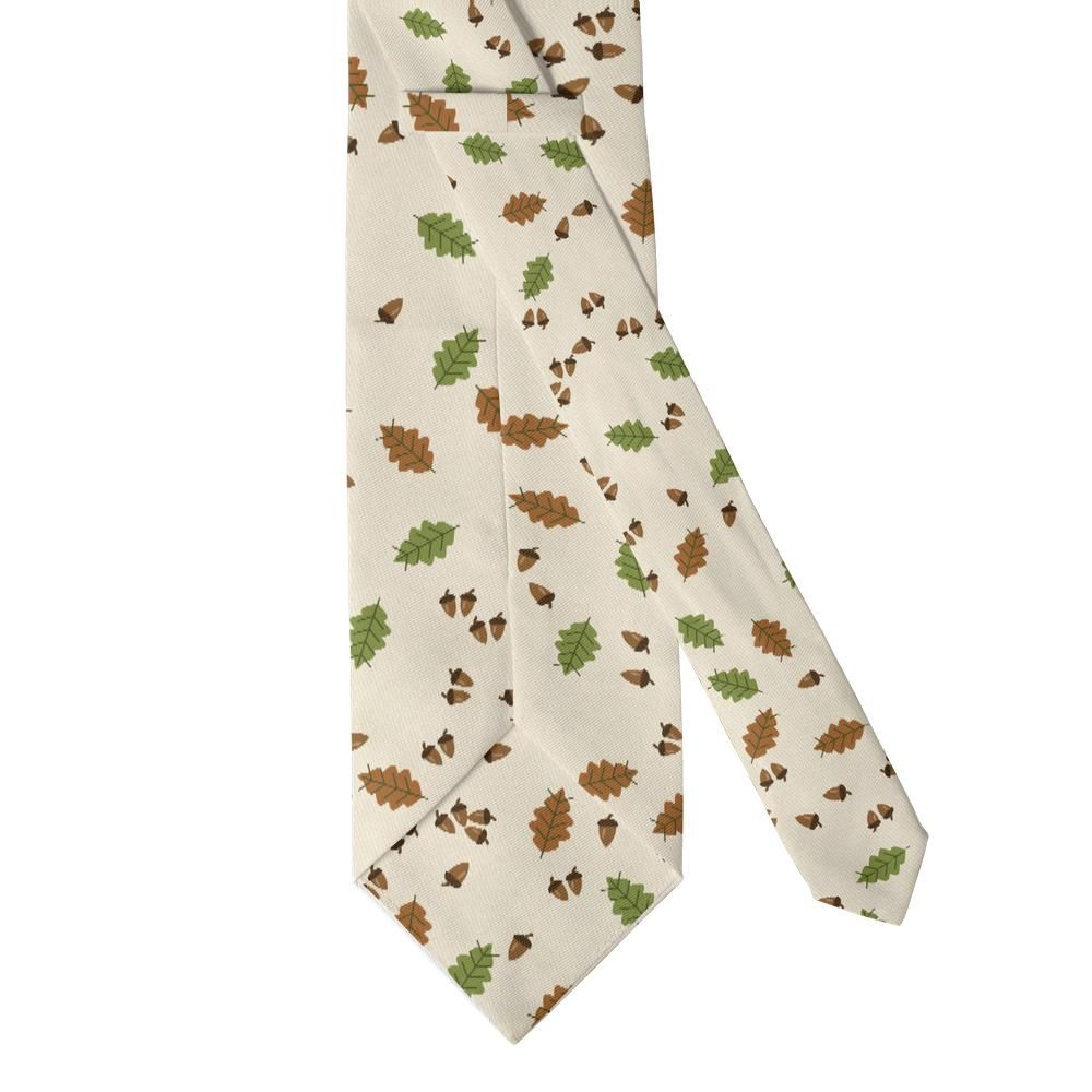 Goye - Cream & Brown Acorn & Oak Tie – Harvest Season Charm
