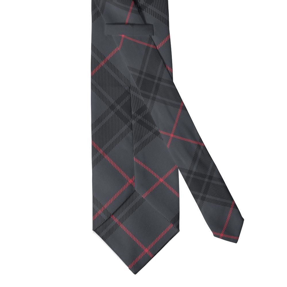 Pelham - Charcoal & Red Heritage Check Tie – London Fog