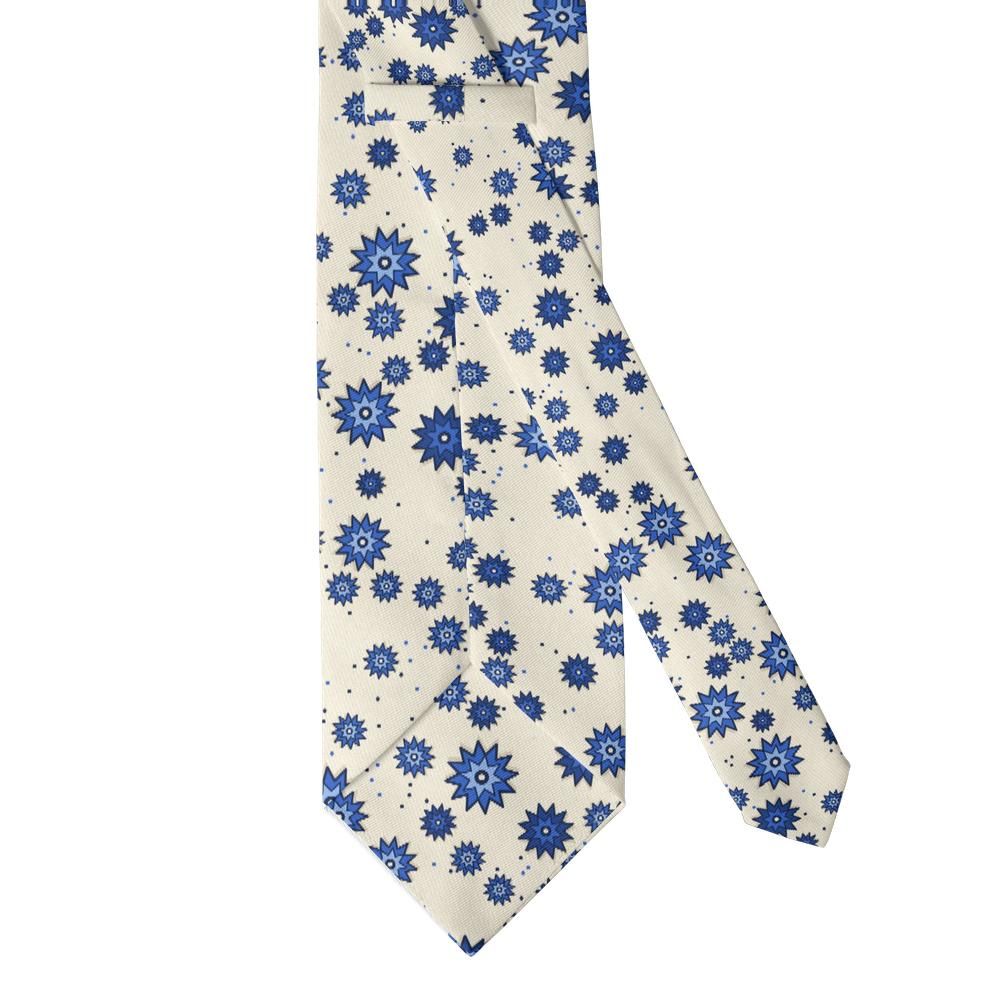 Ginori - Cream & Blue Pop Art Floral Tie – Gallery Opening