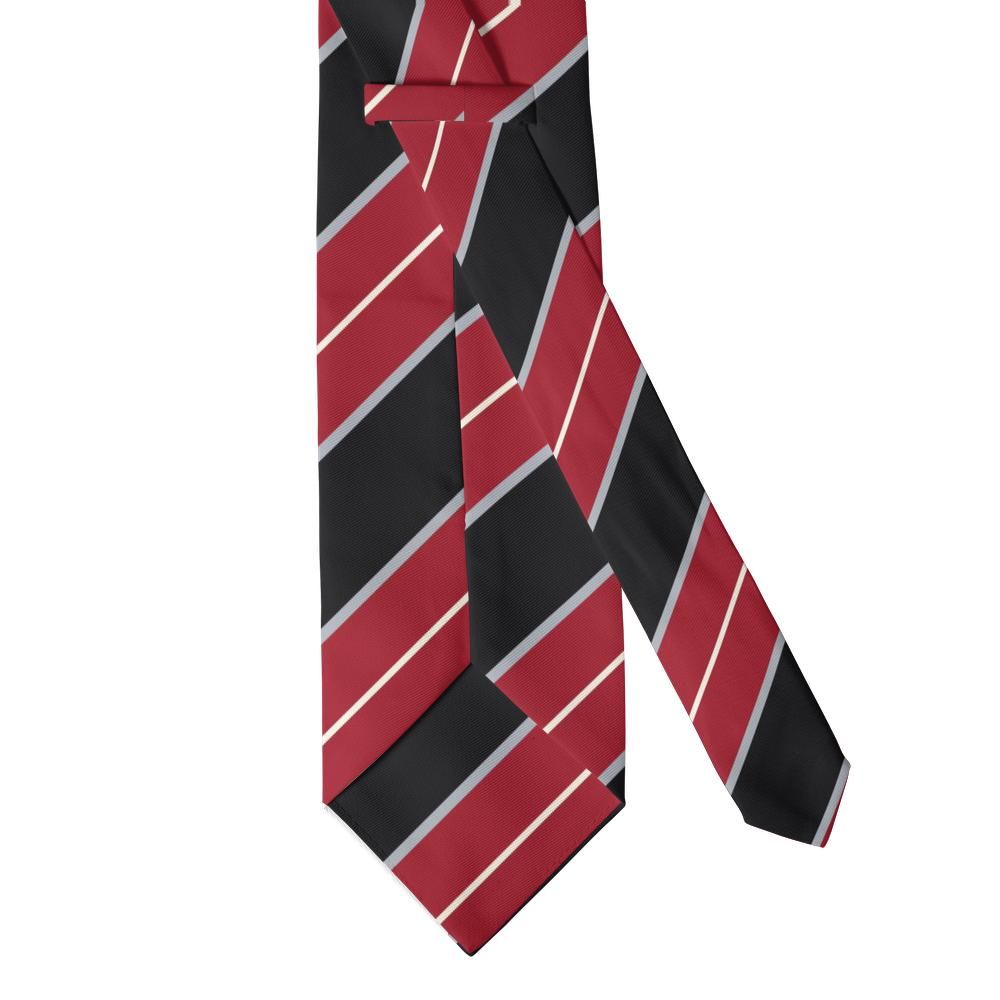 Villeroy - Black & Crimson Regimental Stripe Tie – Heritage Stripes with Evening Edge