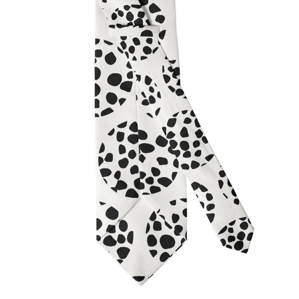 Batthyany - Black & White Leopard Polka Tie – Monochrome Safari