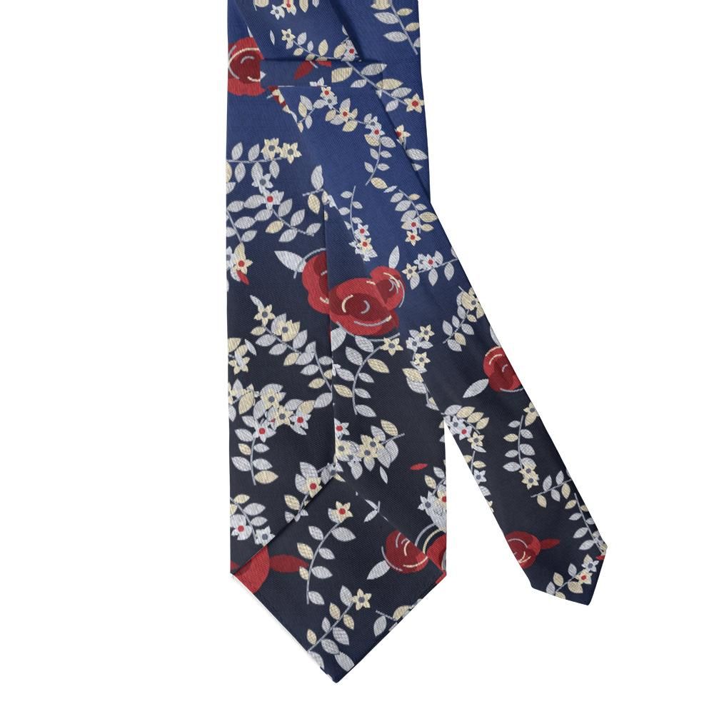Clary - Navy & Ivory Ombre Floral Tie – Spa Promenade