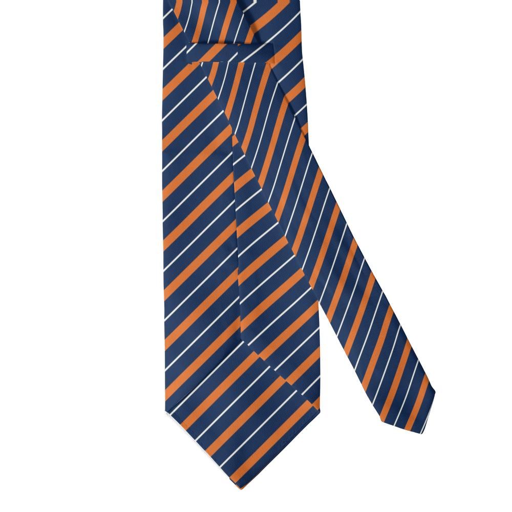 Talleyrand - Navy & Orange Regimental Stripe Necktie – Bold Poise
