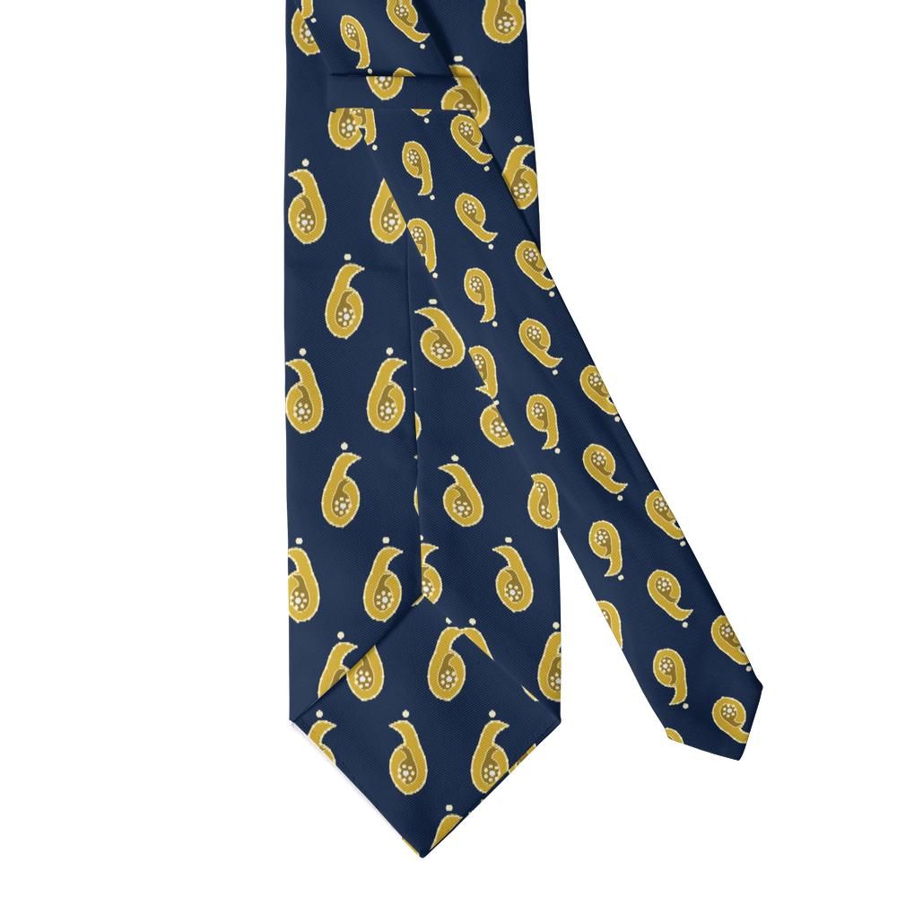 Morosini - Navy & Gold Classic Boteh Tie – Doge's Assembly