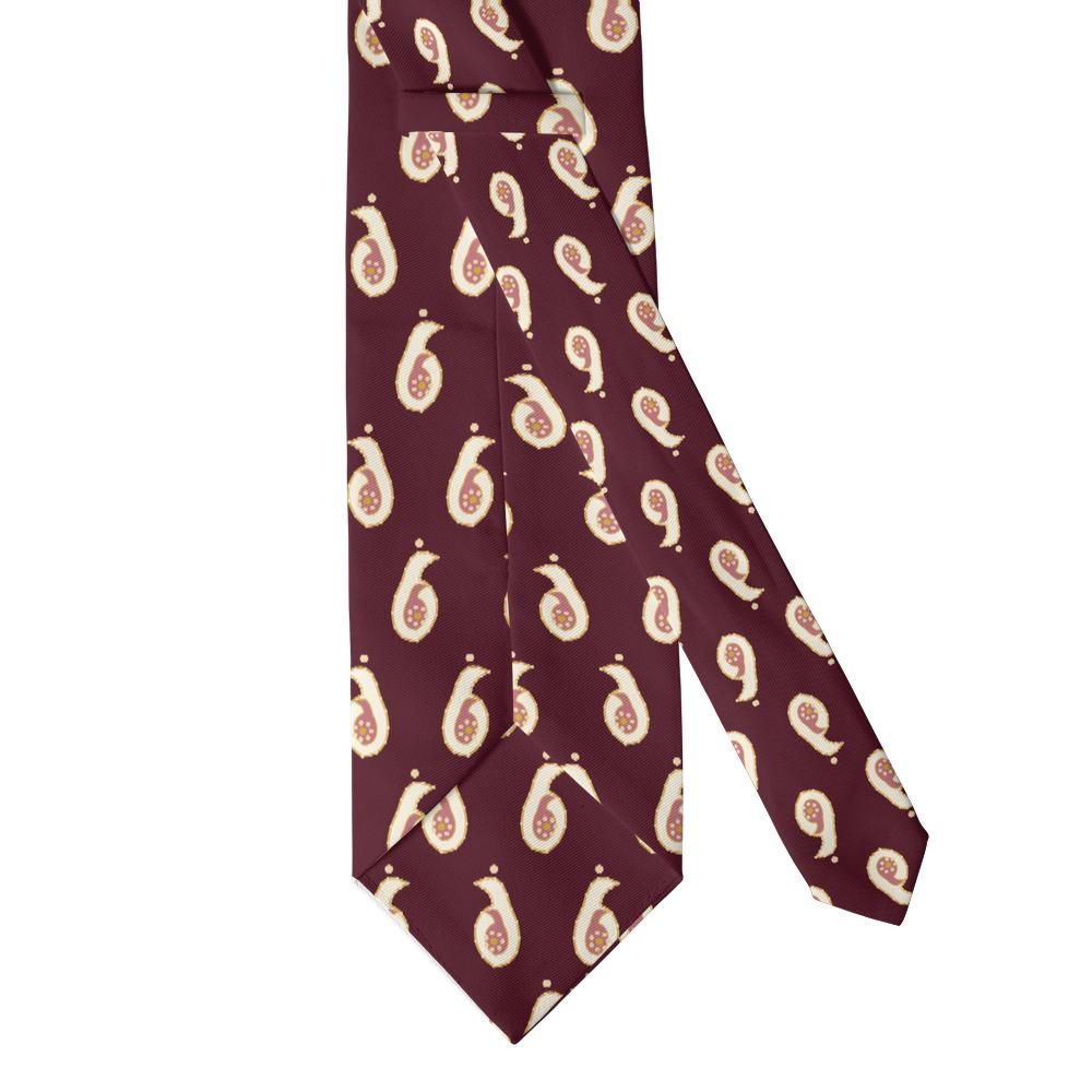 Morosini - Burgundy & Ivory Classic Boteh Tie – Serenissima Evening