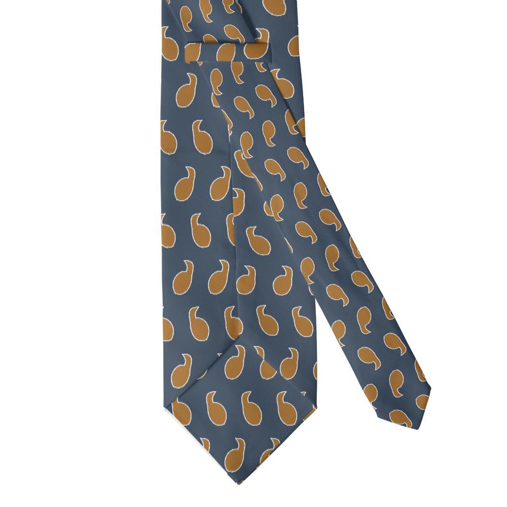 Bembo - Steel & Bronze Herringbone Paisley Tie – Woven Discipline