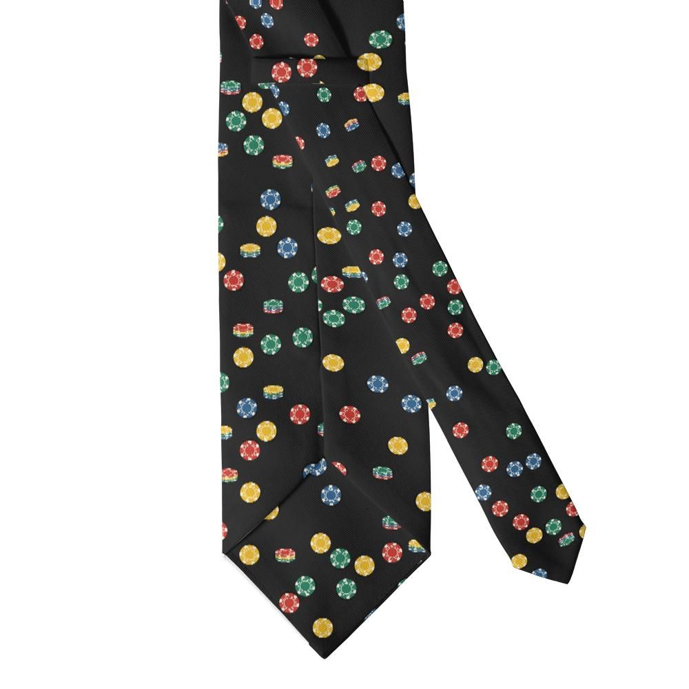 Rostrup - Black Poker Chip Tie – All-In Night